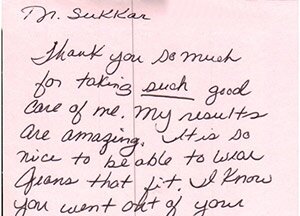 Houston Plastic Surgery Thank you card