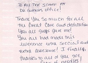 Houston Plastic Surgery Thank you card