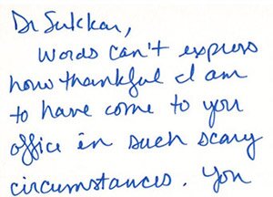 Houston Plastic Surgery Thank you card